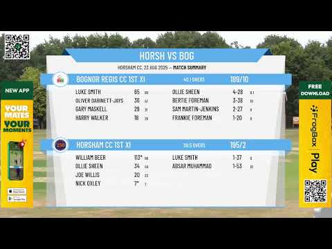 Horsham CC 1st XI v Bognor Regis CC 1st XI