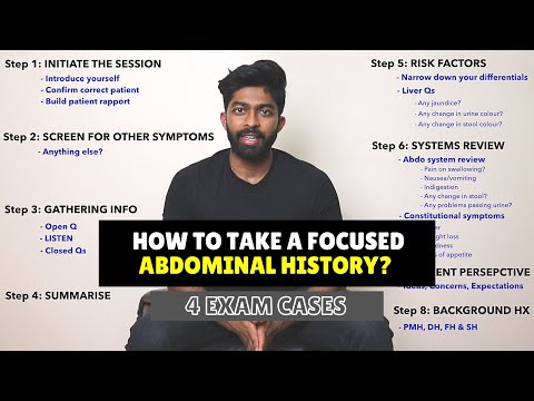OSCE History Taking - FOCUSED ABDO History + 4 exam cases