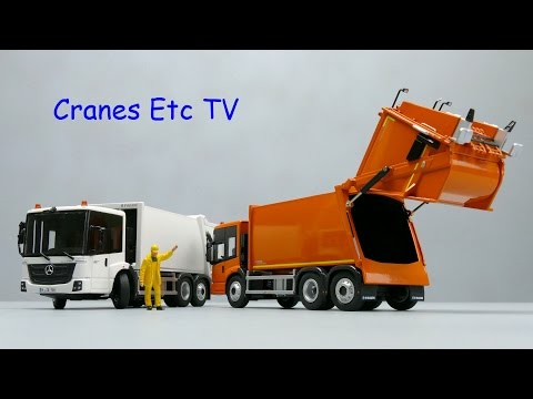 NZG Mercedes-Benz Econic Faun VarioPress Refuse Truck by Cranes Etc TV