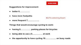 Transport Survey | IELTS LISTENING TEST | SECTION-1