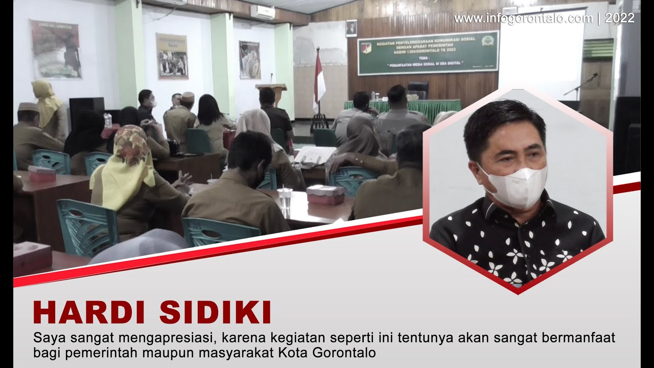 Kodim 1304 Gorontalo Gandeng Aparat Pemerintahan Sosialisasikan Pemanfaatan Medsos