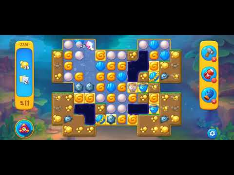 Fishdom Easy Level 2391 (with full seashell [Super Lightning]) @choraelmin