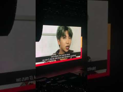 180916 BTS VCR played at Music Bank in Berlin today