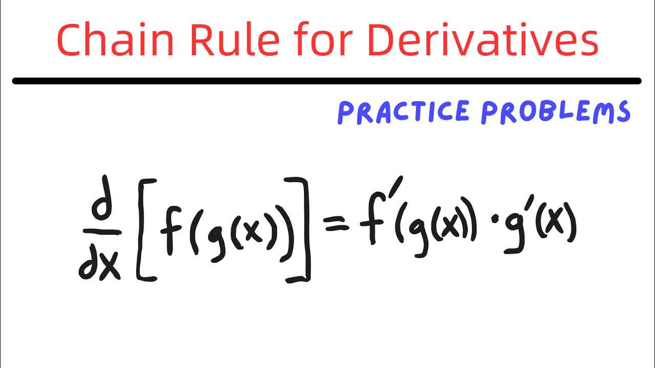 Chain Rule for Derivatives - Calculus 1 Example Problems