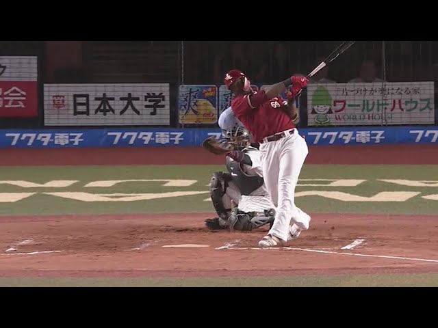 【7回表】久々の一発!! イーグルス・ブラッシュの高々と上がったソロアーチ!! 2019/8/21 M-E
