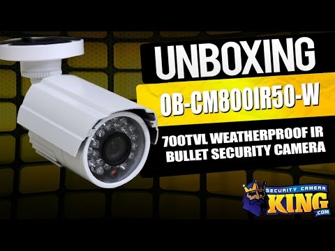 Unboxing - 800TVL Indoor/Outdoor Bullet Security Camera - OB-CM800IR50-W Bullet