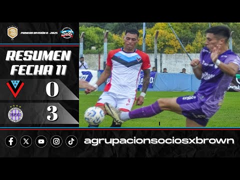 FECHA 11 - Brown de Adrogué 0 - Sacachispas 3 - TORNEO PRIMERA DIVISIÓN B 2025