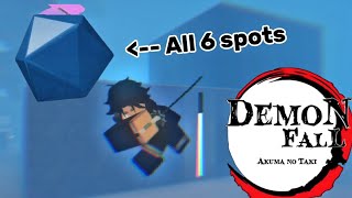 ALL 6 perfect crystal spawns in roblox demonfall #demonfallroblox #roblox #tutorial 