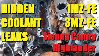 Toyota V6 -Thermostat Housing Leak - 3.0/3.3 liter 1MZ-FE/3MZ-FE Camry Sienna Highlander RX300 RX330