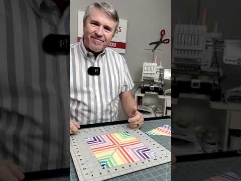 Make a beautiful quilt block from only 1 yard of striped fabric!