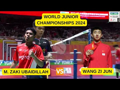 M ZAKI UBAIDILLAH (INA) VS WANG ZI JUN (CHN)| WORLD JUNIOR CHAMPIONSHIPS 2024