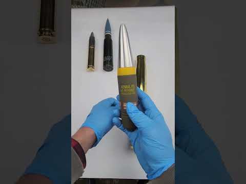 40mm Round Used In The Bofors L/70 Autocannon #military #ordnance #antiaircraft