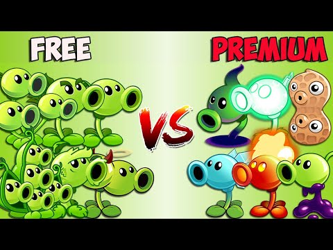 Team Peashooter FREE vs PREMIUM - Which Team Plant 's Stronger? - PvZ 2 9.6.1 New Update