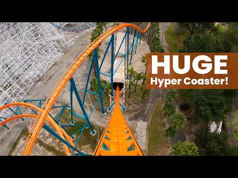 Goliath Front Row POV (with a FRESH Repaint!) Six Flags Magic Mountain's Giovanola Hyper Coaster