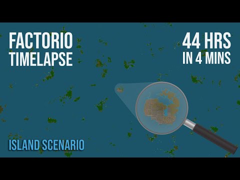 Factorio Timelapse: Islands World | coop | 4k