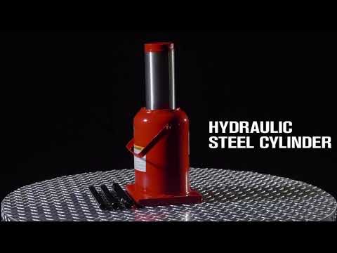 Strongway 50-Ton Hydraulic Bottle Jack with Welded Base
