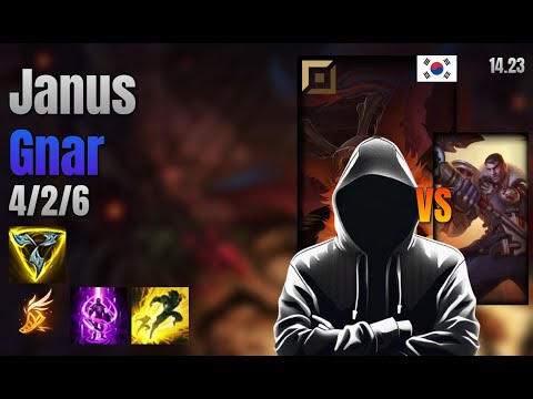 Janus Top Gnar vs Jayce lol KR solo rank Full Game 14.23 | 야누스 나르 vs 제이스