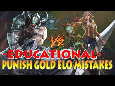 TRYNDAMERE VS RIVEN: SMURFING GOLD ELO - MISTAKES OF GOLD PLAYERS 101 [Patch 7.11]