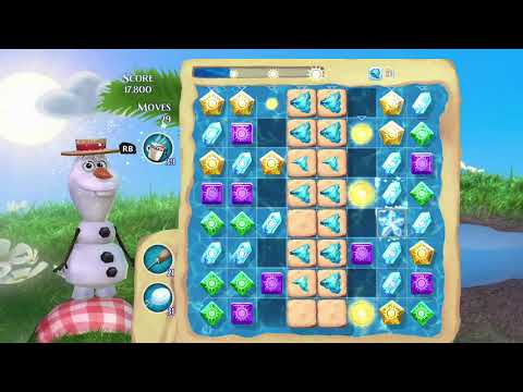 Frozen, Free Fall: Snowball Fight, Summer Level 3, Walkthrough, No Power Up, Amazing