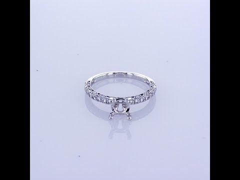 0.43ct 18KT WHITE GOLD DIAMOND SETTING WITH CRESCENT DESIGN