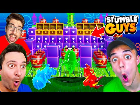 YOUTUBERS vs BLOCK DASH IMPOSIBLE en STUMBLE GUYS… 😱