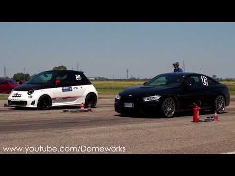 Thumbnail for 300Hp Fiat 500 Abarth VS BMW M4 Drag Race 1/4 Mile by BMW, Car, Abarth