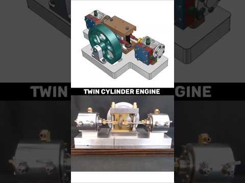 Twin Cylinder Steam Engine #steam #cylinder #engine #steamengine #piston #engineering #mechanical