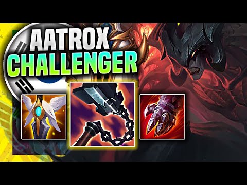 THIS KOREAN CHALLENGER DESTROYING WITH AATROX! - Korean Challenger Plays Aatrox Top vs Rumble!