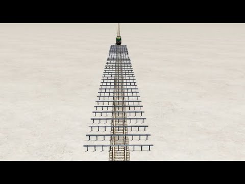 Trains vs Numerous Guardrails – BeamNG Drive