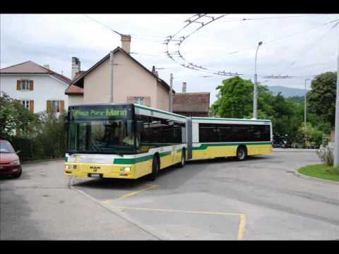 Buses and Trolley Buses in Neuchâtel (Switzerland)