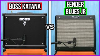 Video thumbnail for SOLID STATE VS TUBE - Boss Katana VS Fender Blues Junior by Toby's Guitar Gear Demos 🎵
