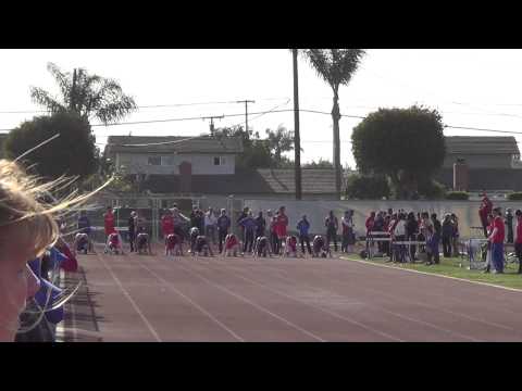 JVB-1 100m vs FV 3-27-14 - Los Alamitos Boys