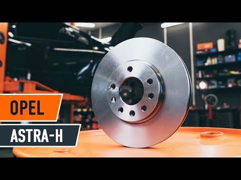 How to change front brake discs on OPEL ASTRA H Saloon [TUTORIAL AUTODOC]