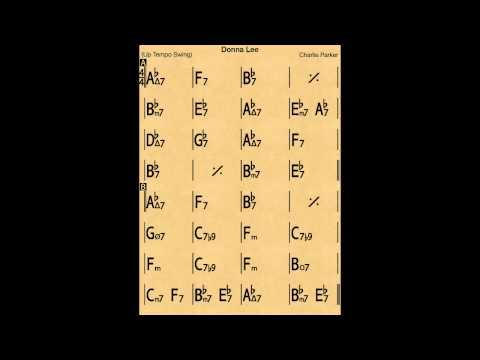 Donna Lee - Backing track / Play-along (slow)