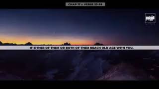 Allah tala'ah ka HUKUM    apny maa our baba k sath achi tarah peshawo hata k uff b na kahoo