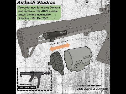 AMAZING NEW PRODUCT | AIRTECH STUDIOS BATTERY EXTENTION UNIT FOR G&G ARP9 AND 5.56!!!