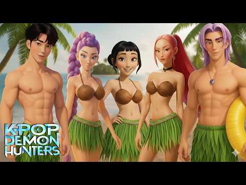 KPop Demon Hunters Surviving on Island Song | Animated Music Video | Croco Beat