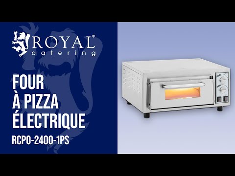 Vidéo - Four à pizza électrique - 1 chambre - 2400 W - Ø 40 cm - pierre réfractaire - Royal Catering