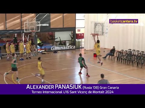 ALEXANDER PANASIUK ('08) Gran Canaria. Torneo U16M Sant Vicenç de Montalt 2024 #BasketCantera.TV