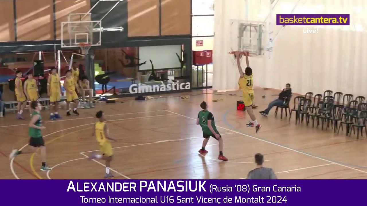 ALEXANDER PANASIUK ('08) Gran Canaria. Torneo U16M Sant Vicenç de Montalt 2024 #BasketCantera.TV
