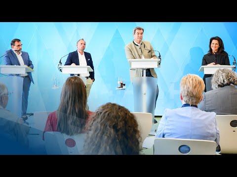 Pressekonferenz nach der Kabinettssitzung in Kaufbeuren (27.06.2023) - Bayern