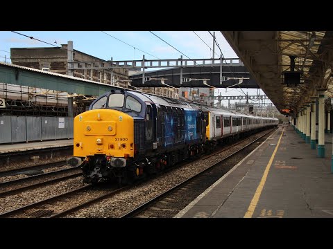 Rail Operations Group 37800 drags 317881 & 317341 for Scrap at Newport - 22/3/23