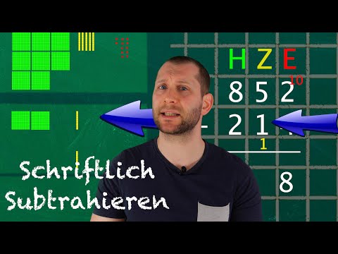 Schriftlich Subtrahieren durch Ergänzen Teil 2 (mit Übertrag) - Lernen macht Spaß