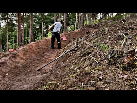 Trail building timelapse 4 - sand berm