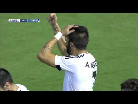 Gol de Negredo (1-1) Valencia CF - Deportivo de la Coruña