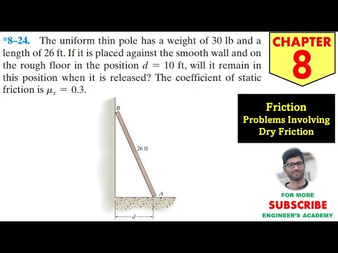 8-24 Friction - Chapter 8 | Hibbeler Statics 14th ed | Engineers Academy