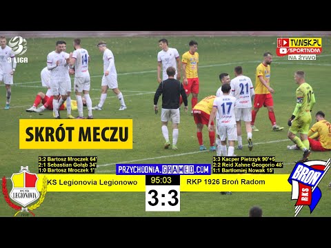 tv.nsk.pl [skrót meczu] KS Legionovia Legionowo - RKP 1926 Broń Radom 3:3 (2:1) 2022-10-22 g. 15:00