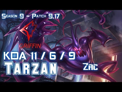 GRF Tarzan ZAC vs TALIYAH Jungle - Patch 9.17 KR Ranked