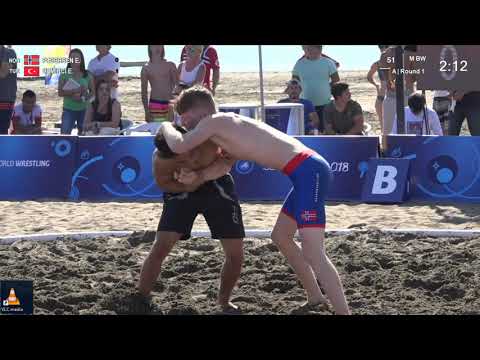 Round 1 Men's BW - 70 kg: E. PEDERSEN (NOR) v. E. DEMIRCI (TUR)