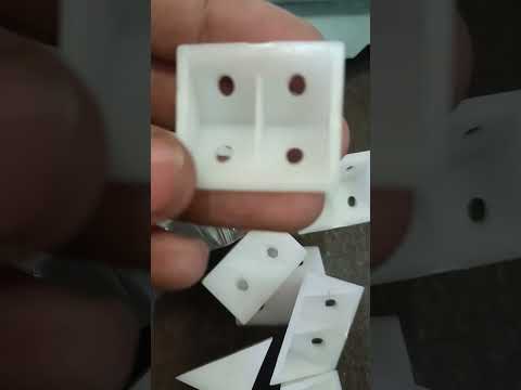 Plastic corner bracket and glass shelf